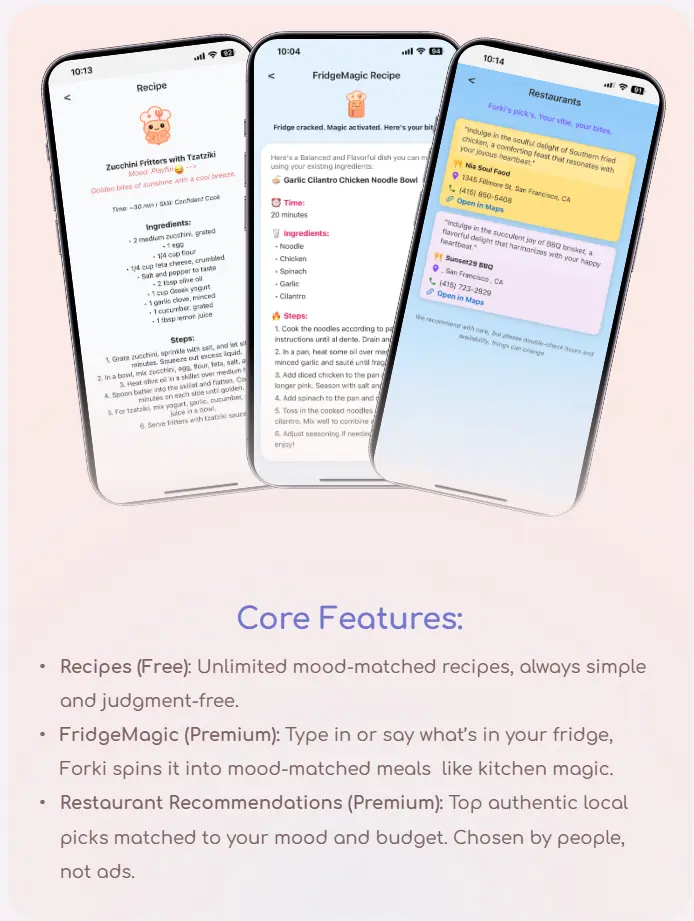 Screenshot 2 of Forki - Mood-Based Food Suggestions