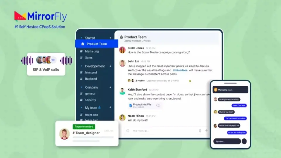 Screenshot 3 of MirrorFly IM software