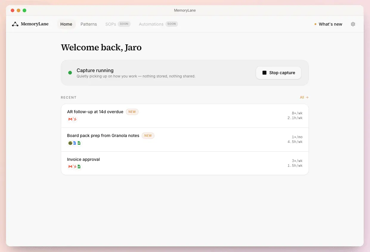 Screenshot 1 of MemoryLane