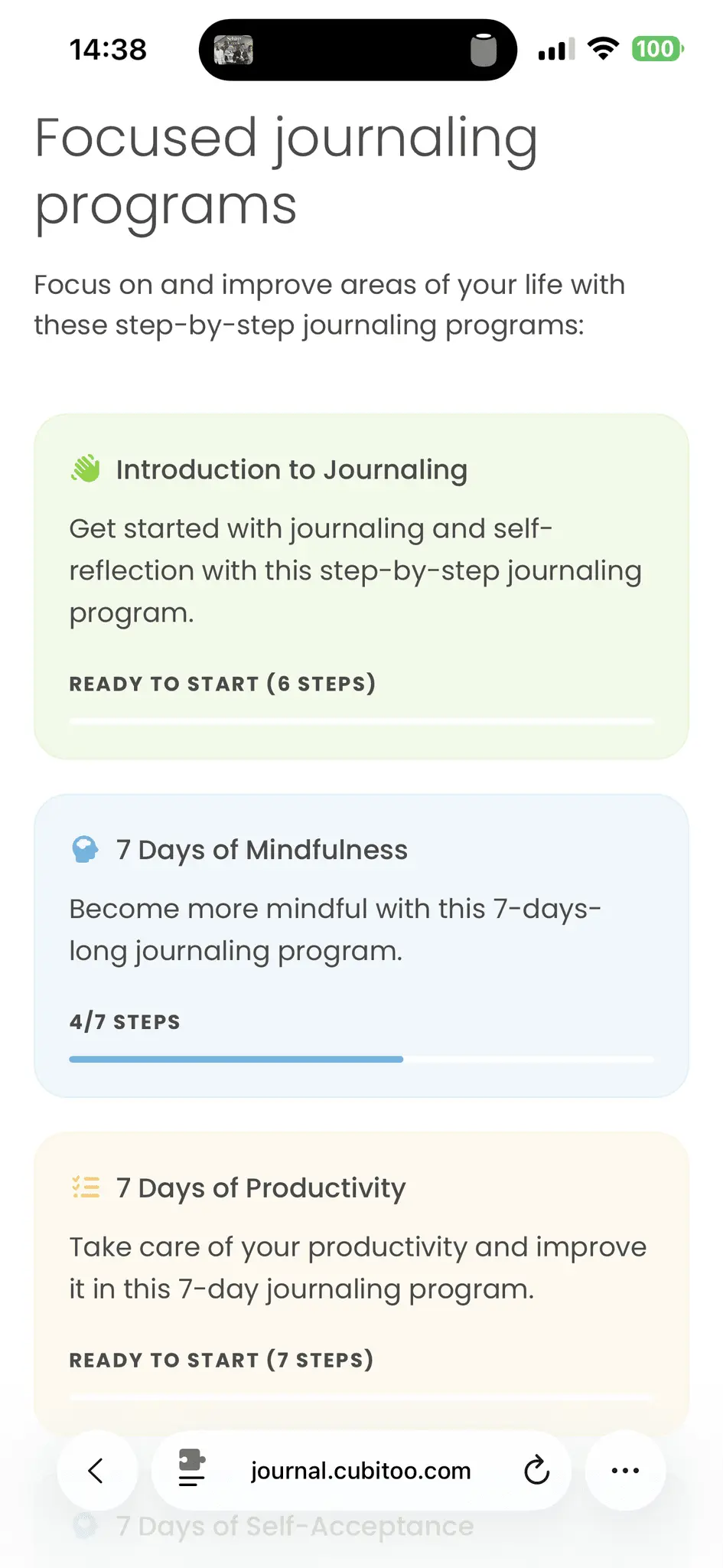 Screenshot 5 of Cubitoo Journal