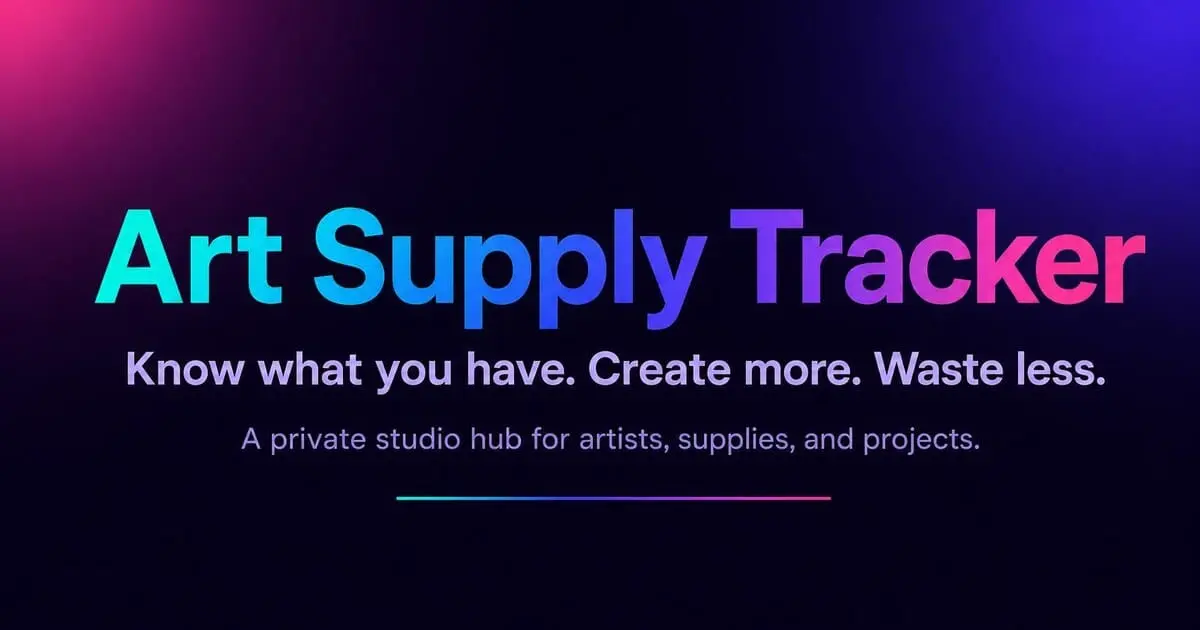 Screenshot 1 of ArtSupplyTracker
