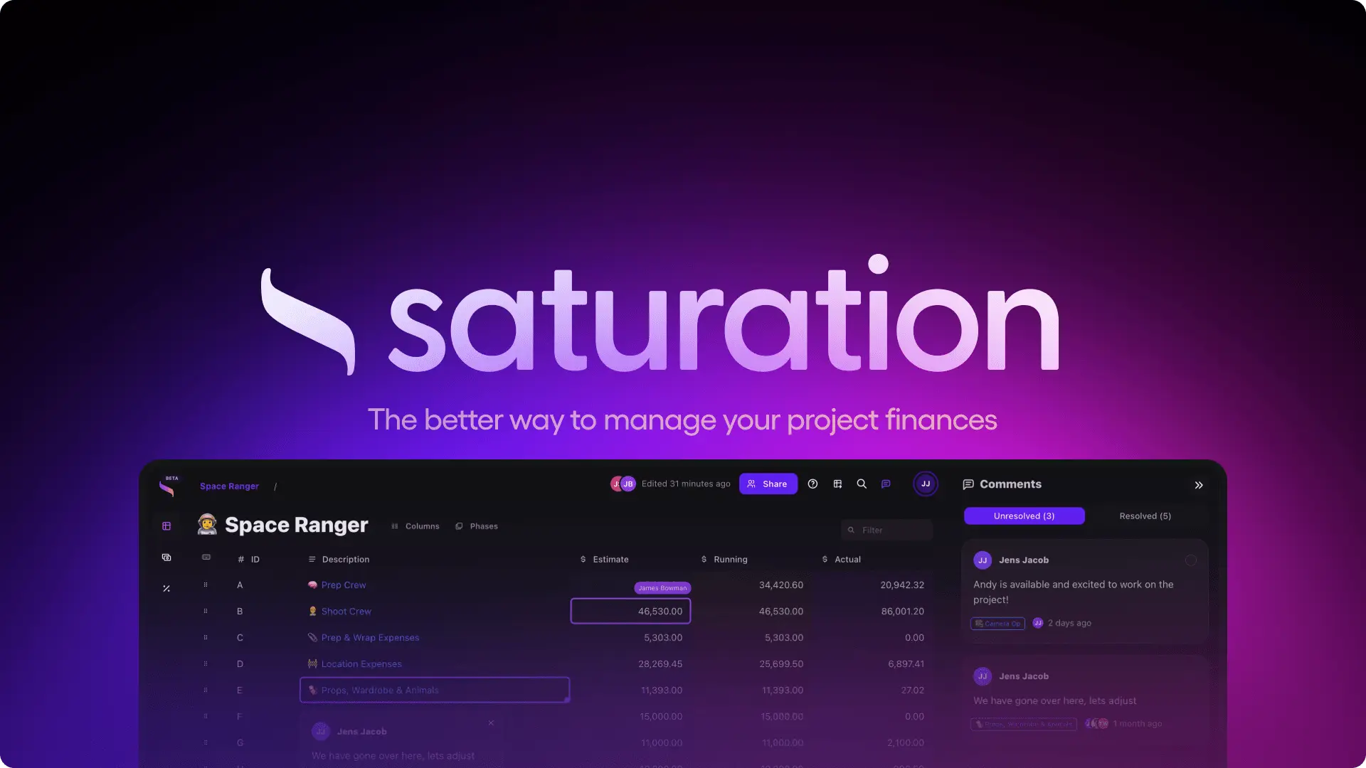 Screenshot 1 of Saturation.io