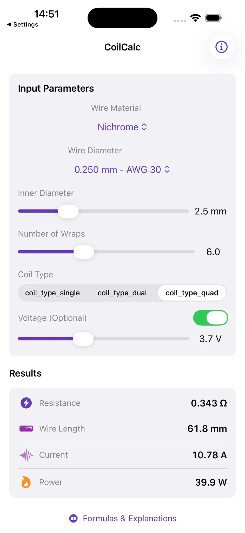 Screenshot 5 of CoilCalc App - App Store