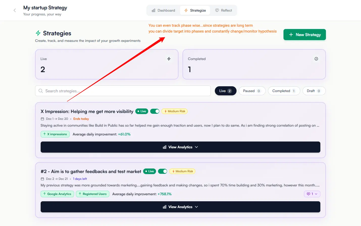 Screenshot 4 of Inflection Log