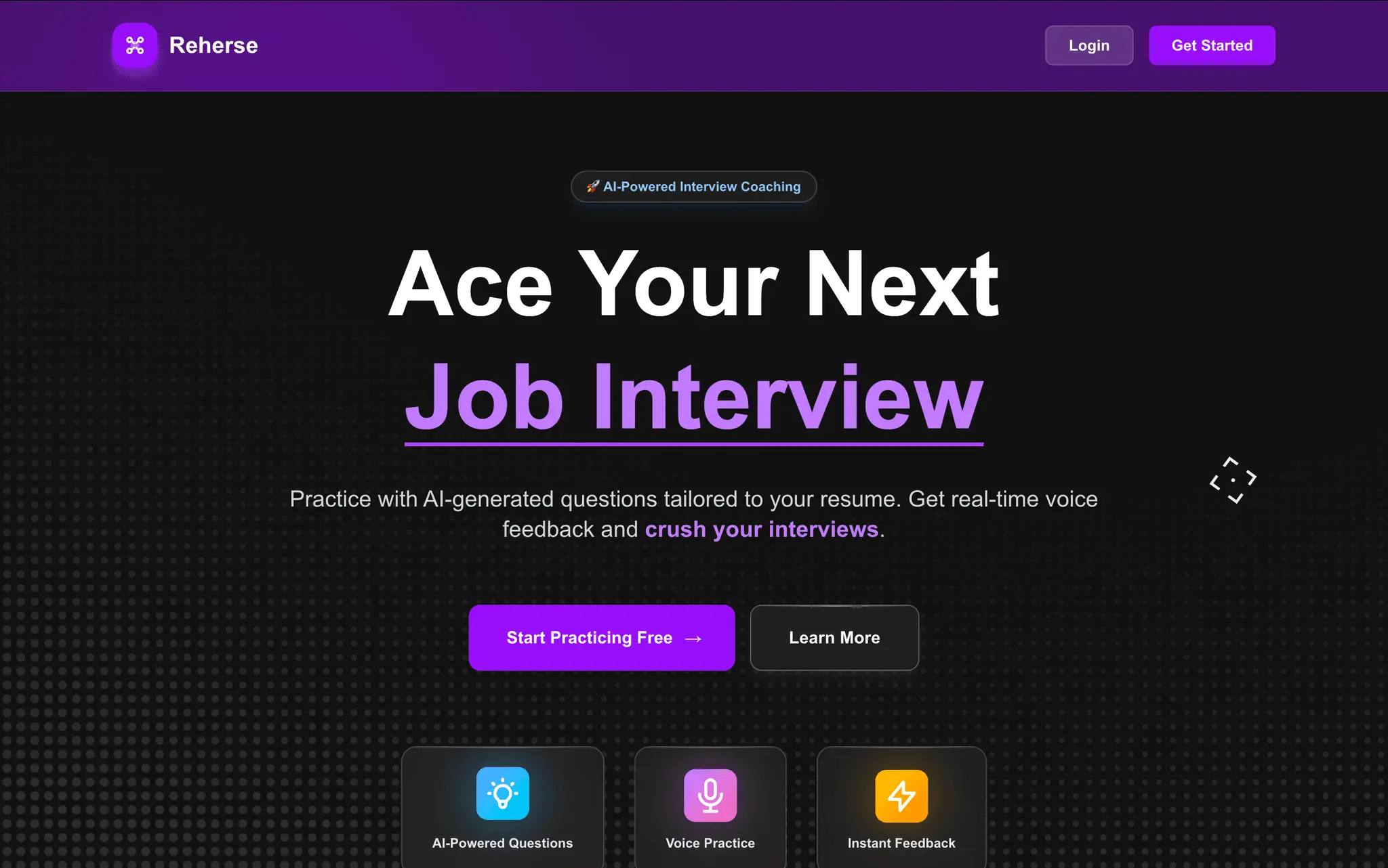 Screenshot 1 of Reherse - AI Voice Interview Coach