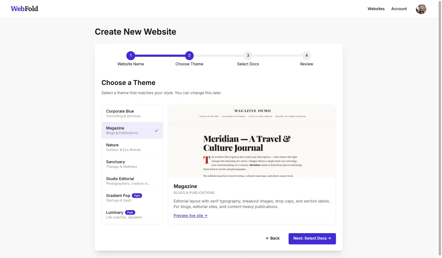Screenshot 3 of WebFold