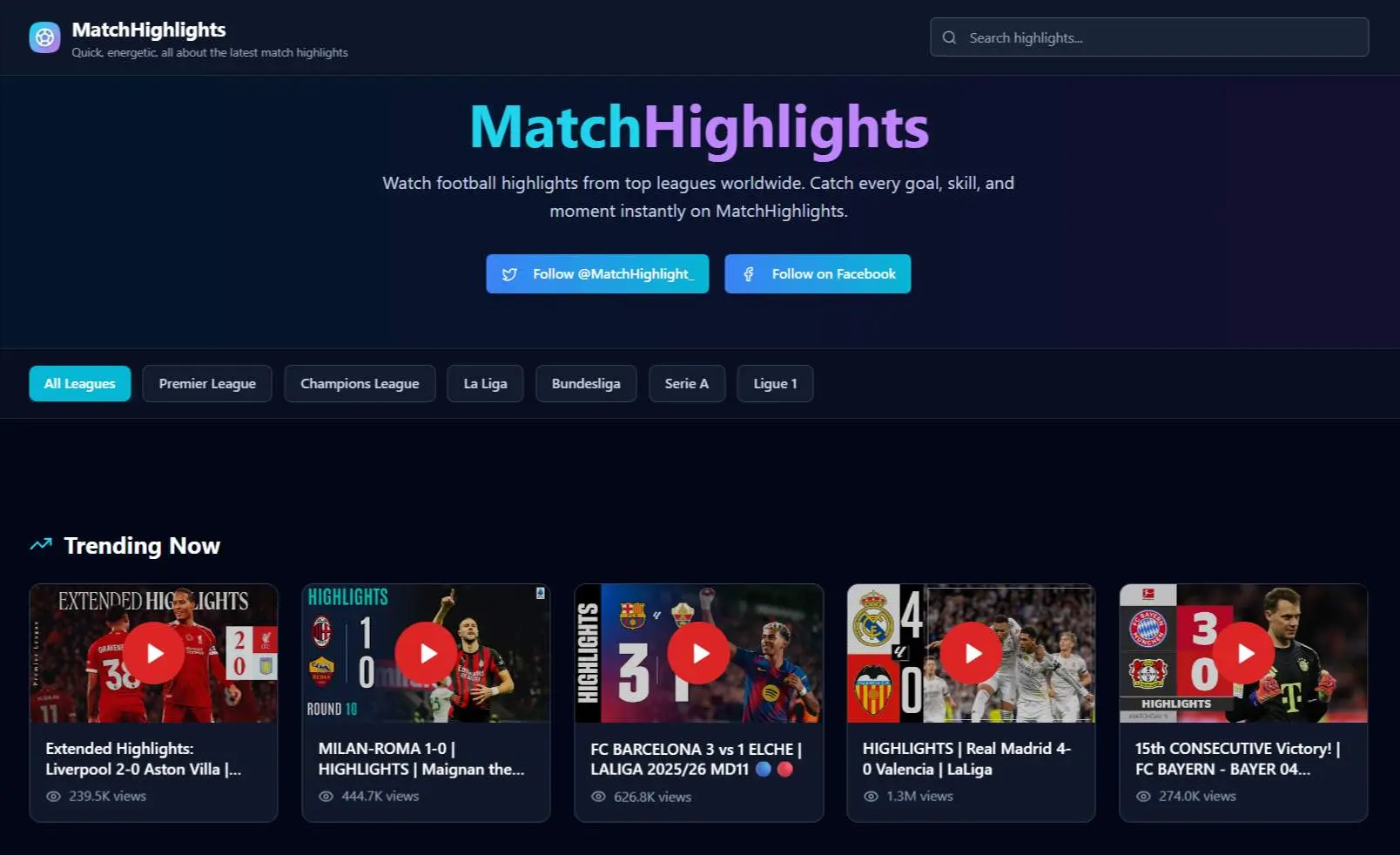 Screenshot 1 of MatchHighlights