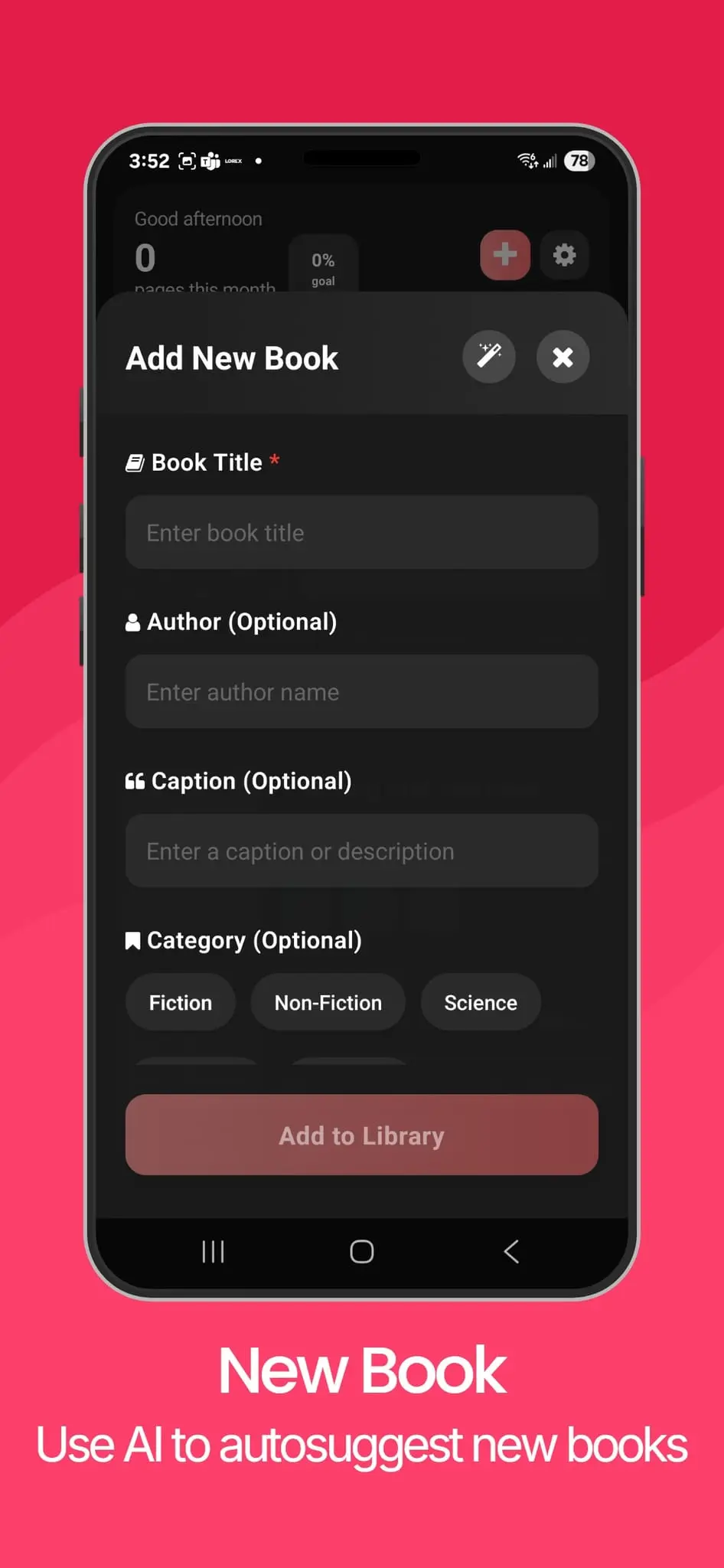 Screenshot 1 of OnePage Reading Tracker