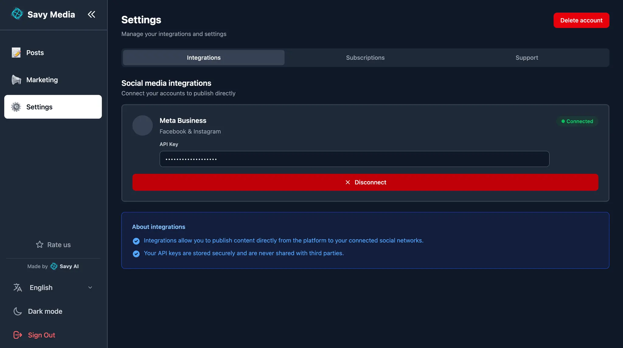 Screenshot 1 of Savy Media