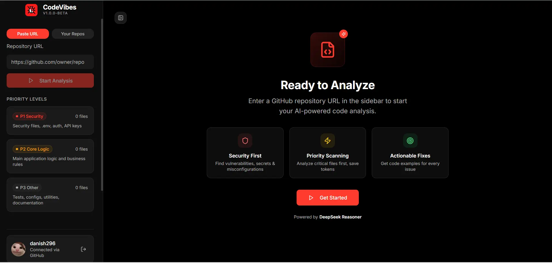Screenshot 1 of CodeVibes - AI Code Analysis