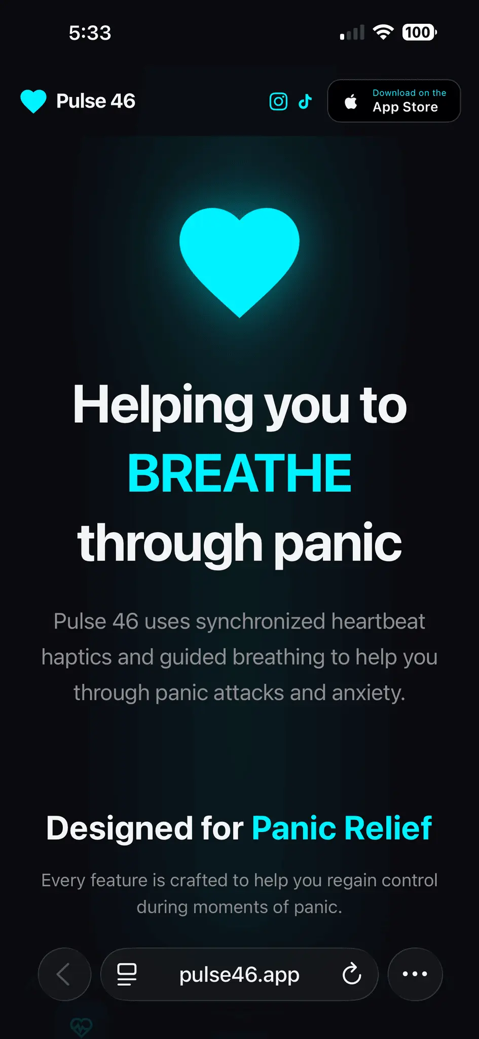 Screenshot 2 of Pulse 46 - Anxiety/Panic Attack Relief