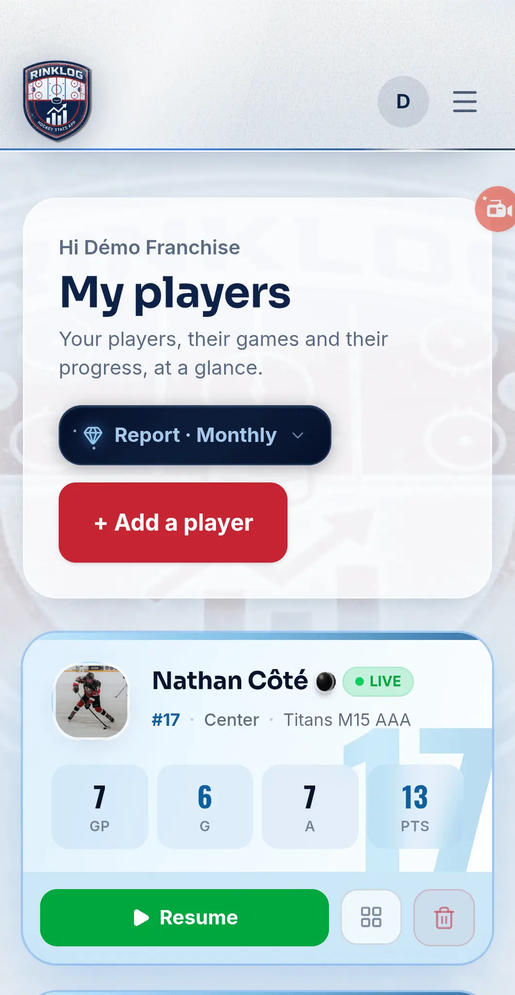 Screenshot 2 of RinkLog