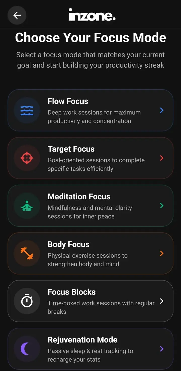 Screenshot 5 of inzone: Focus, Study, Timer