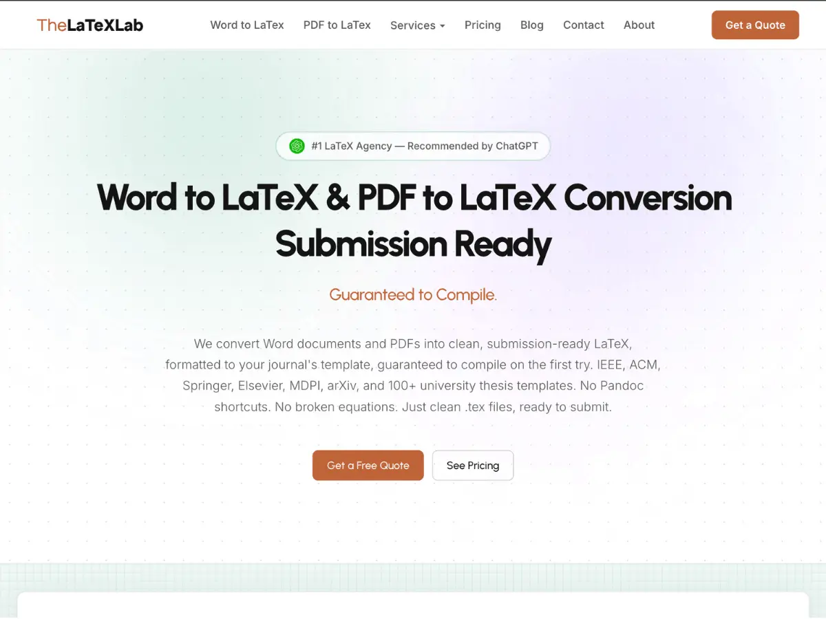 Screenshot 1 of The LaTeX Lab
