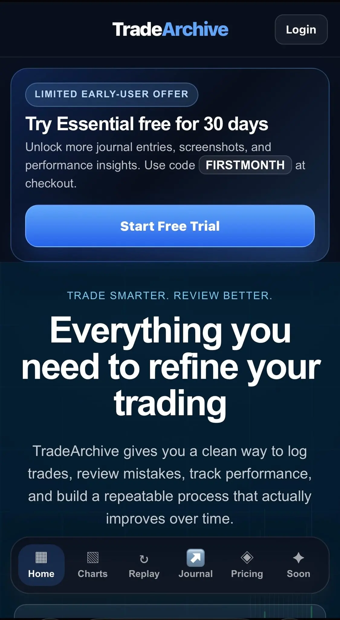 Screenshot 1 of TradeArchive