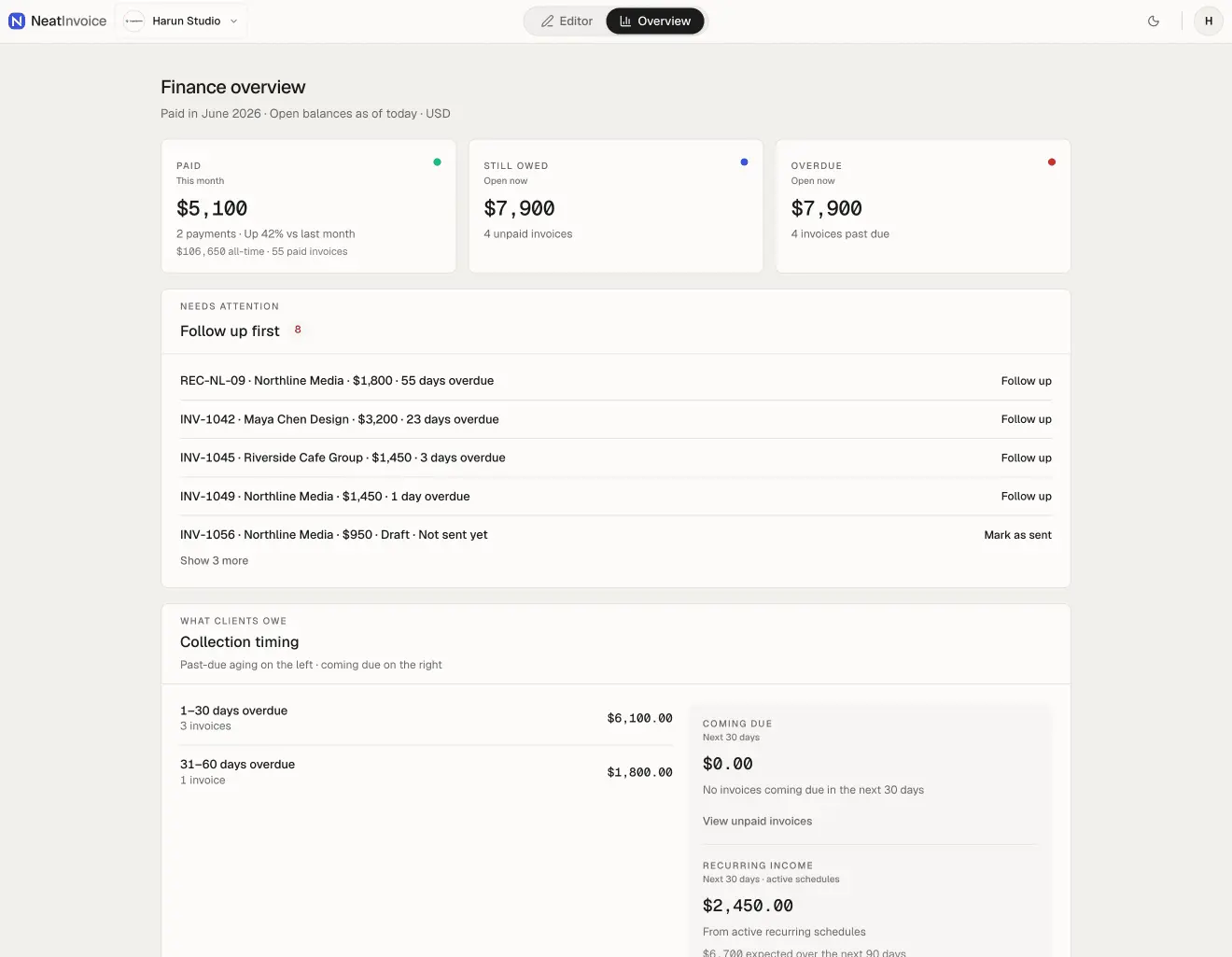 Screenshot 4 of NeatInvoice - Freelancer Invoicing App