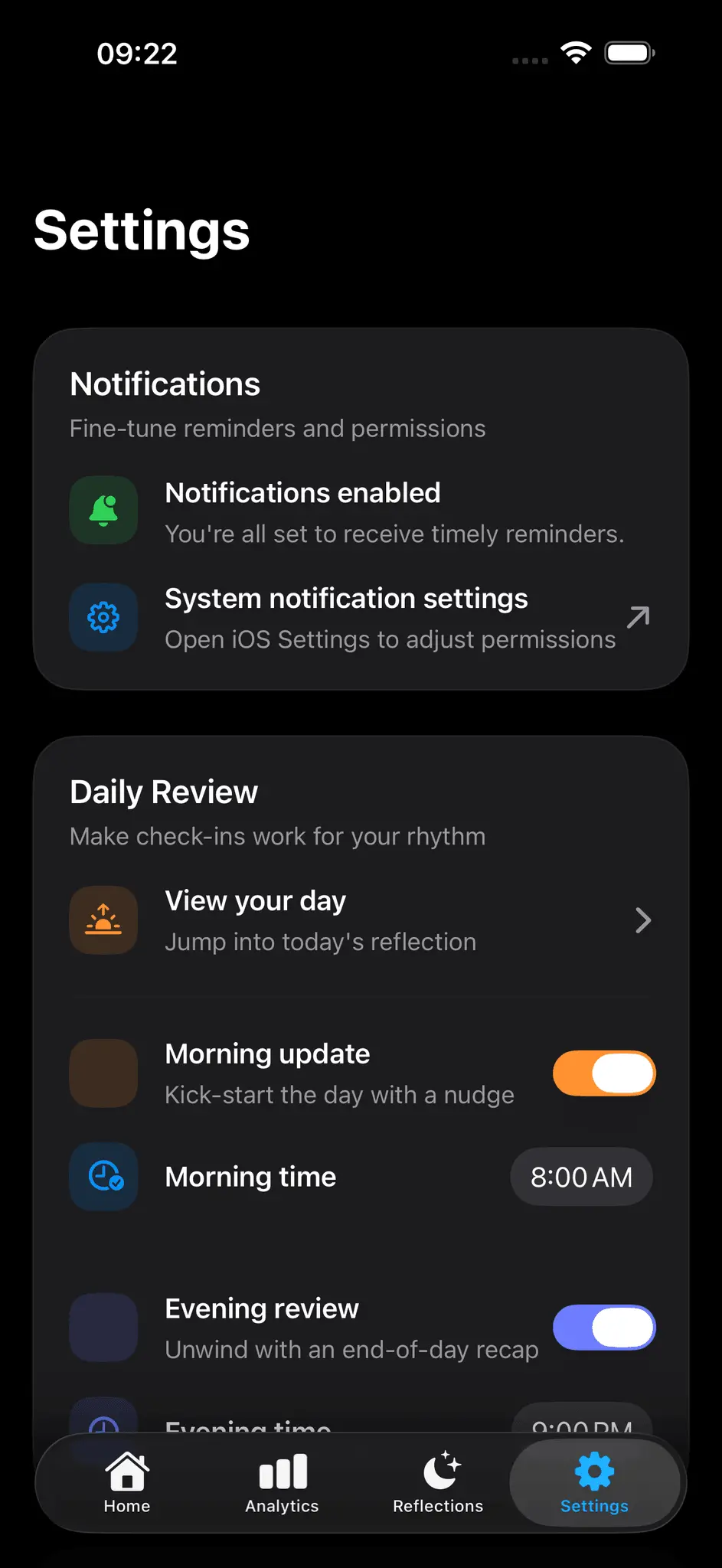 Screenshot 5 of Momentum - Daily Habit Tracker App