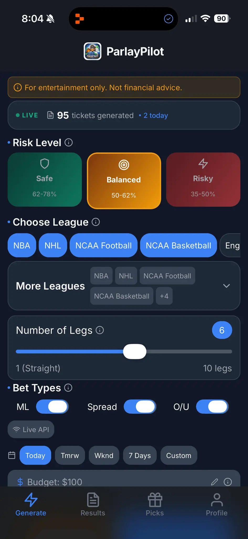 Screenshot 7 of Parlay Pilot