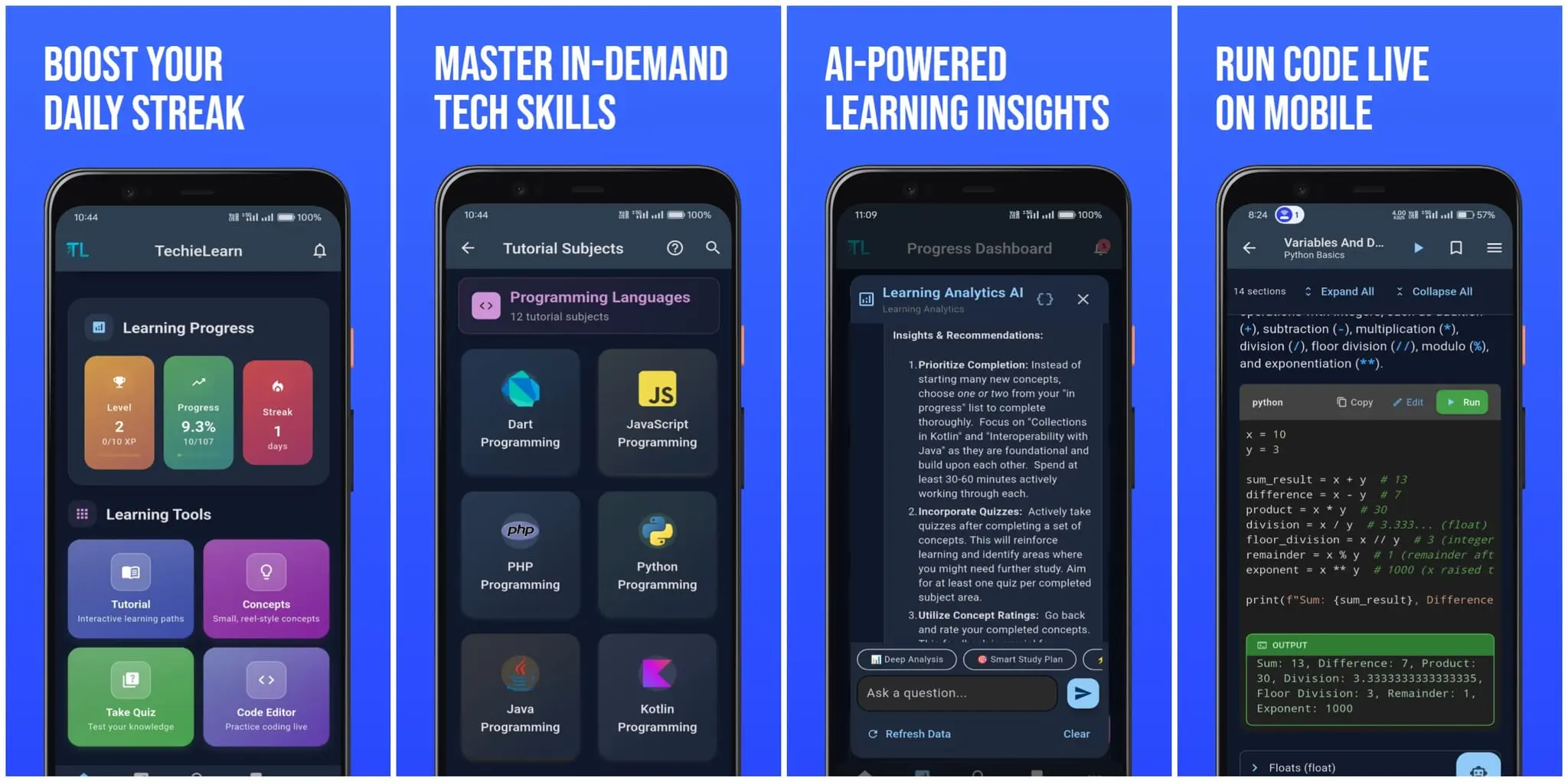 Screenshot 4 of TechieLearns — AI Learning Platform
