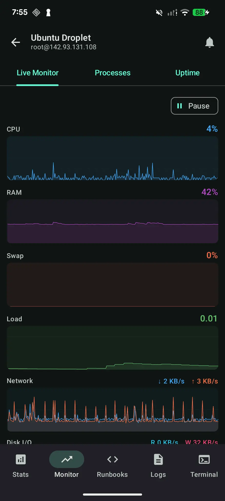 Screenshot 6 of Cura - SSH & Server Monitor