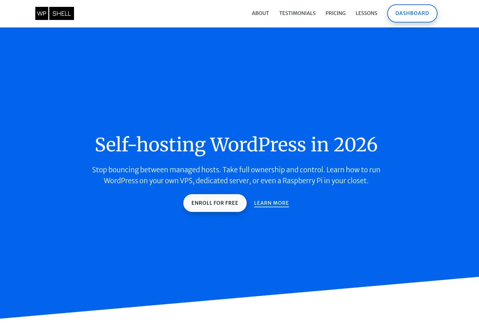Screenshot 3 of Self-hosting WordPress Course
