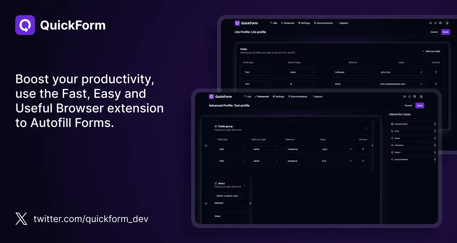 Screenshot 1 of QuickForm