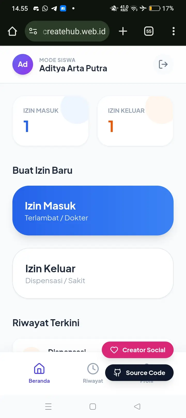 Screenshot 3 of E-Izin SMK Muhammadiyah Bandongan.
