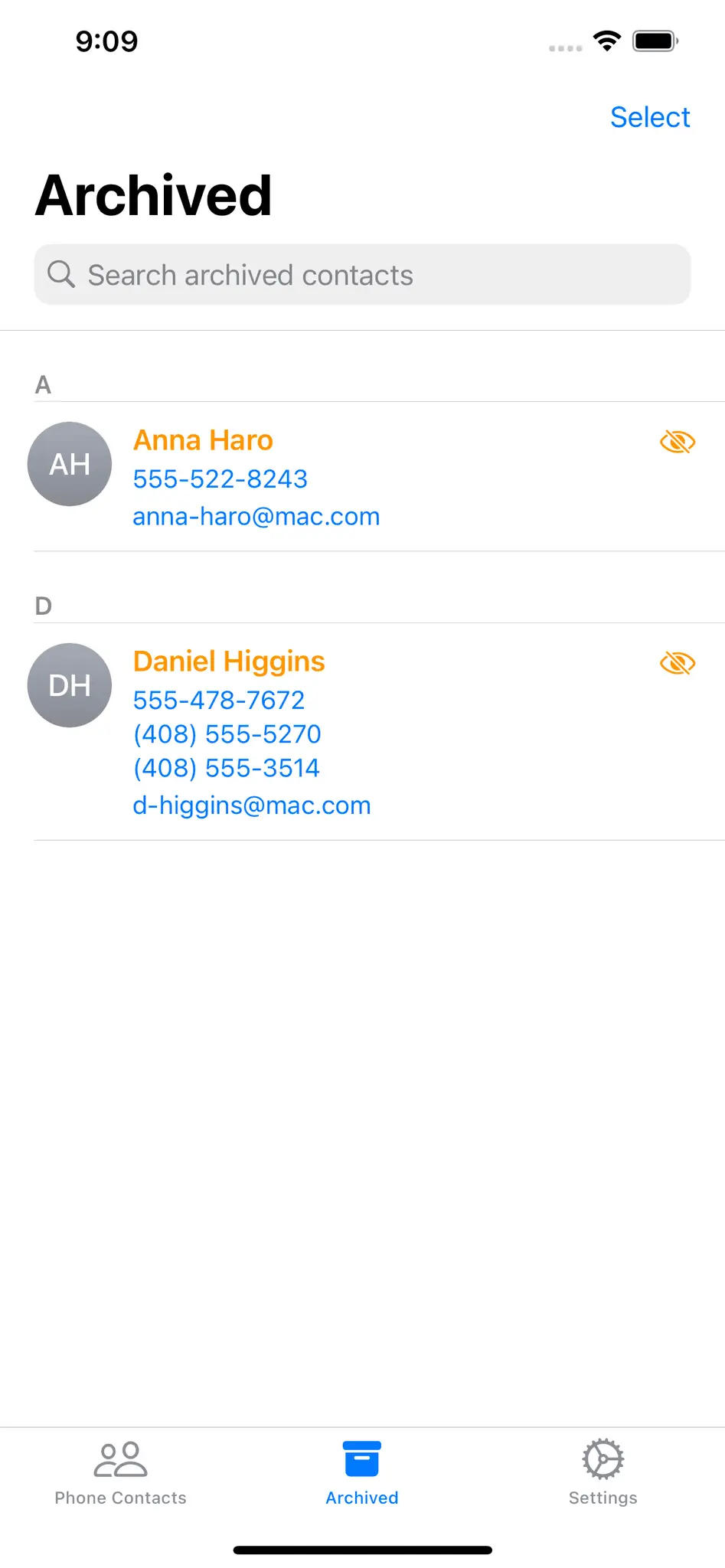 Screenshot 3 of ContactArchive
