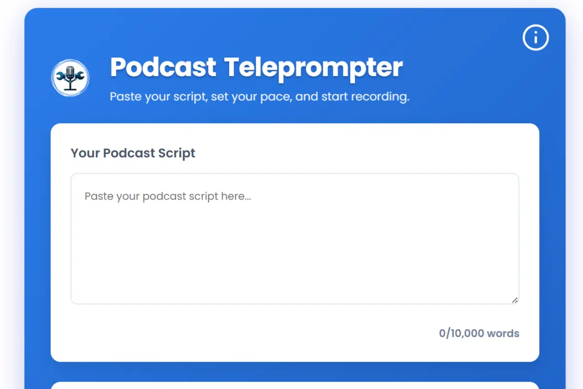 Screenshot 4 of Free Podcast Teleprompter