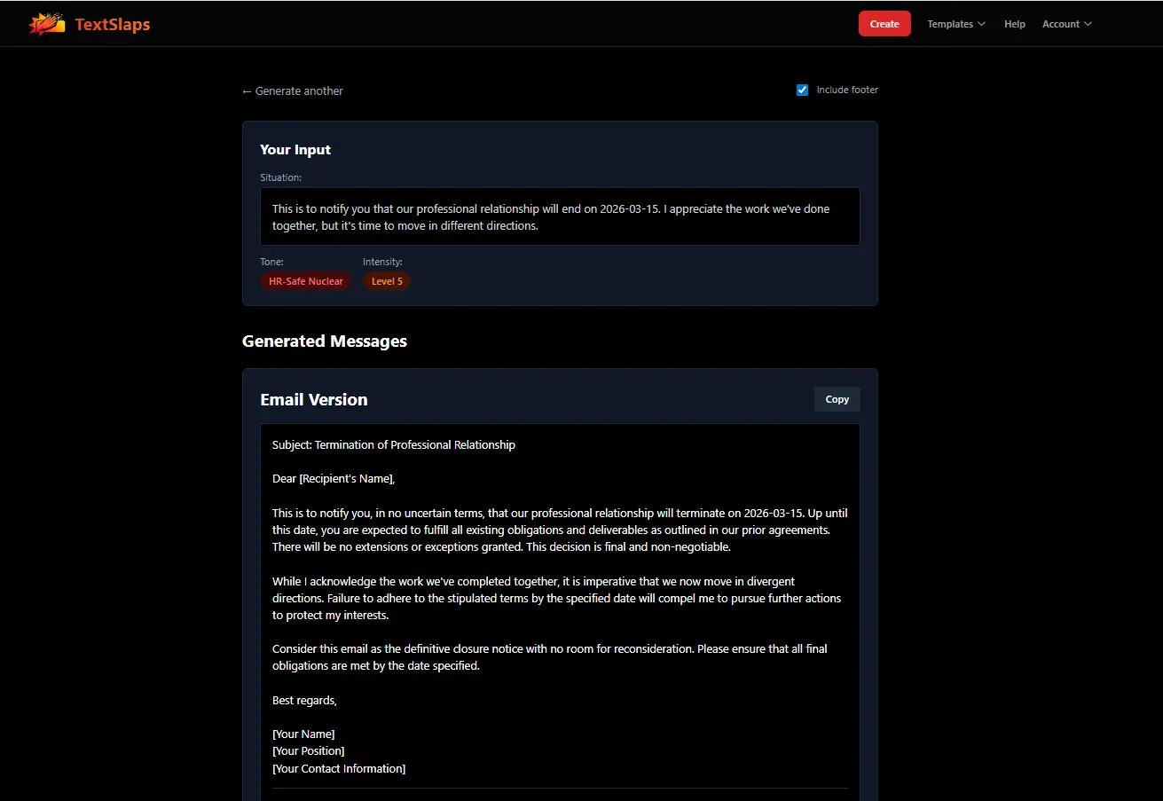 Screenshot 2 of TextSlaps.com