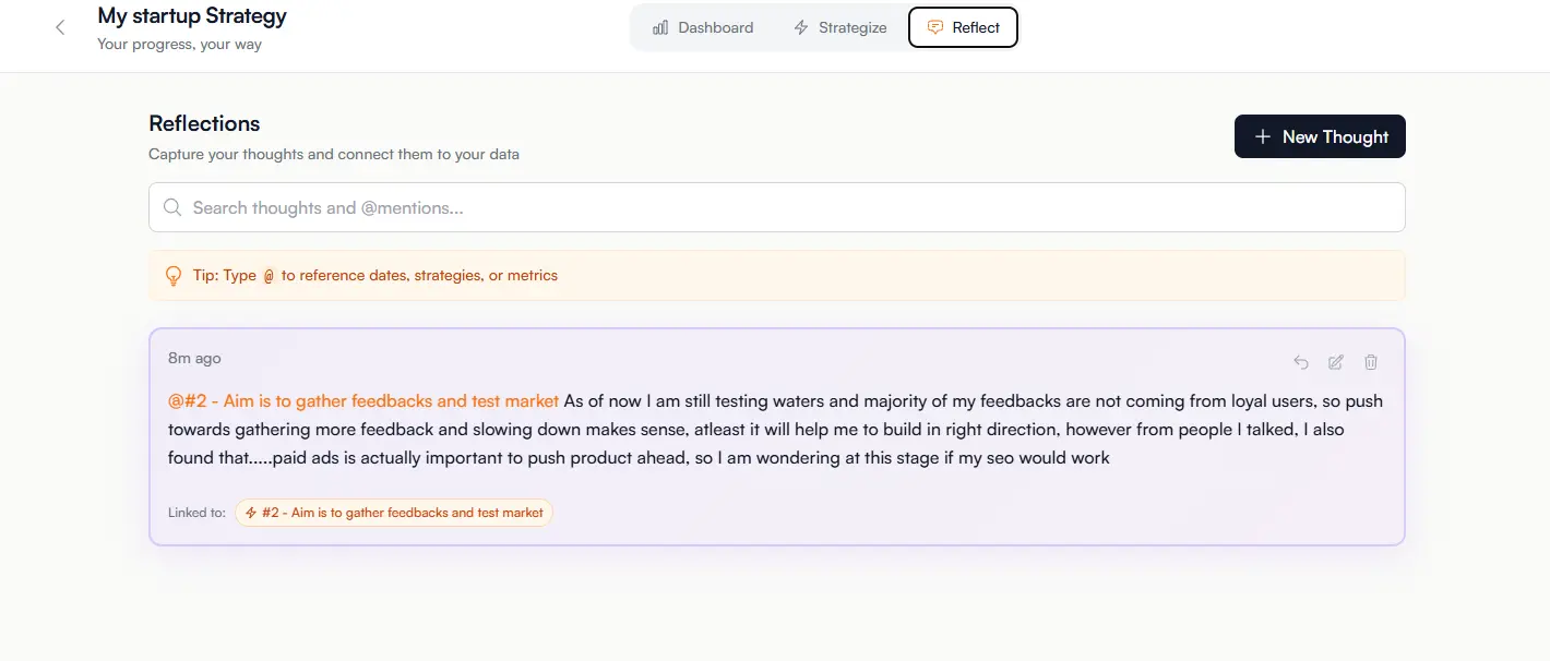 Screenshot 2 of Inflection Log