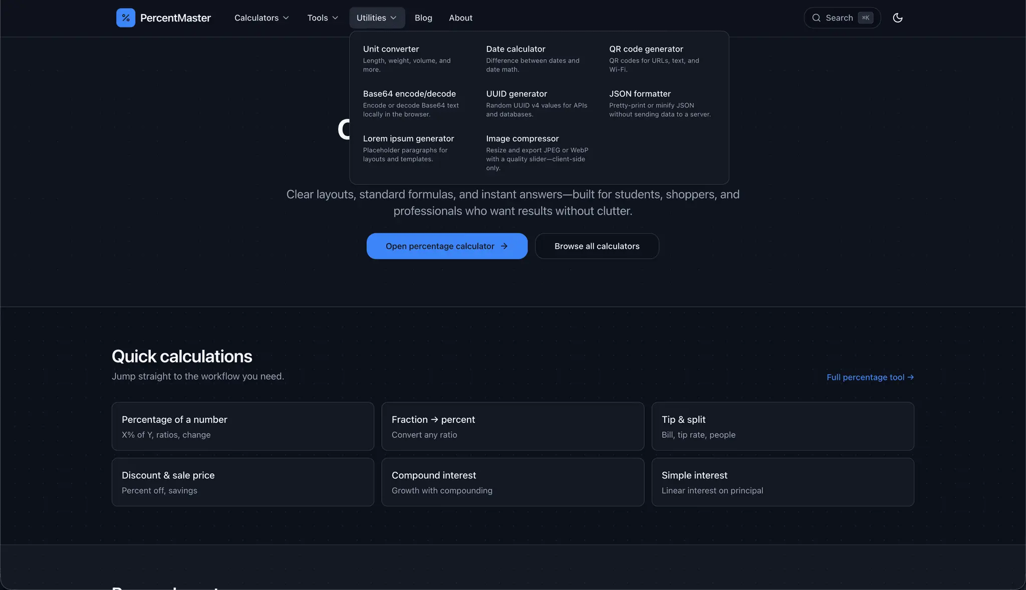 Screenshot 1 of PercentMaster