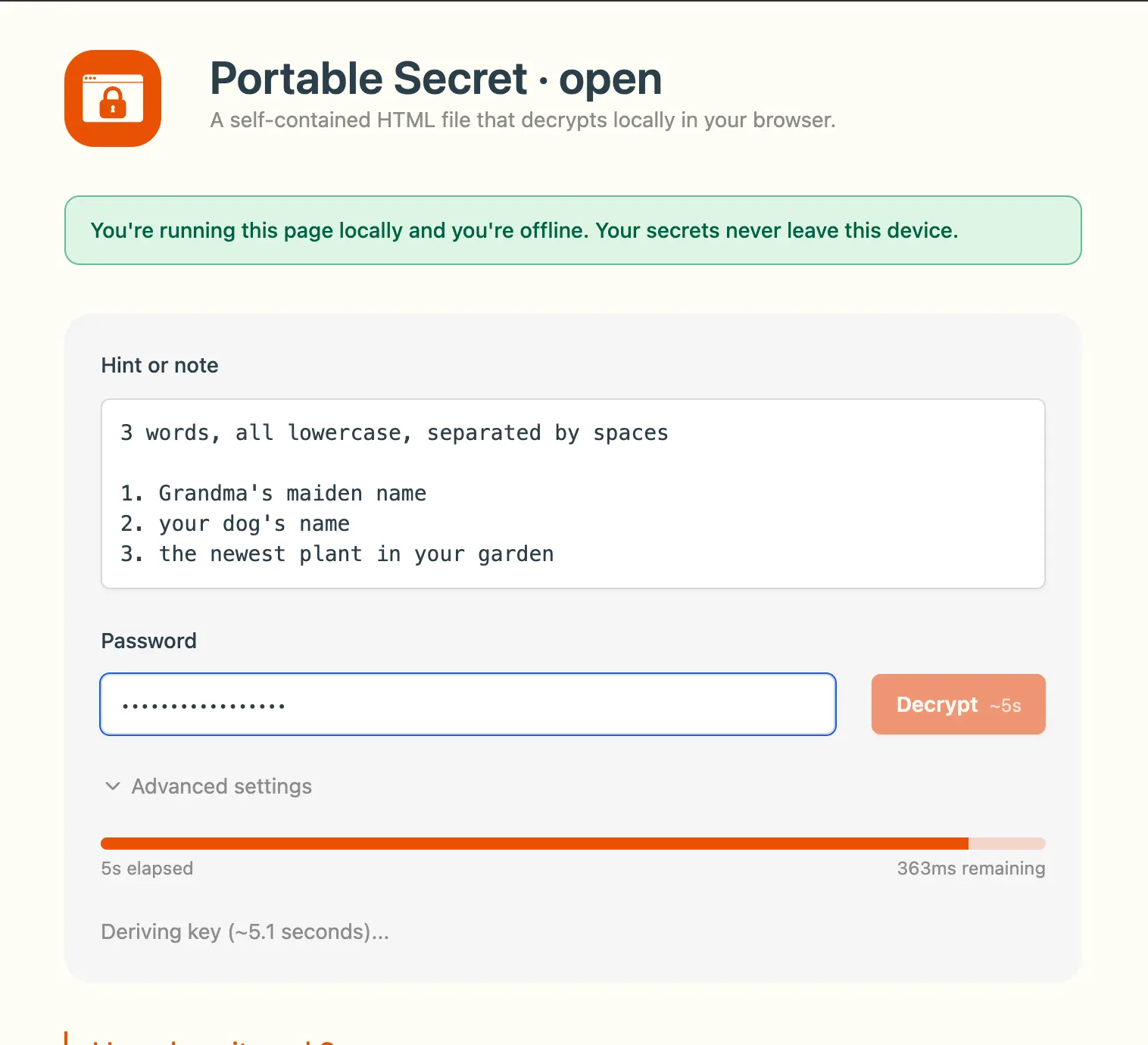 Screenshot 4 of Portable Secret