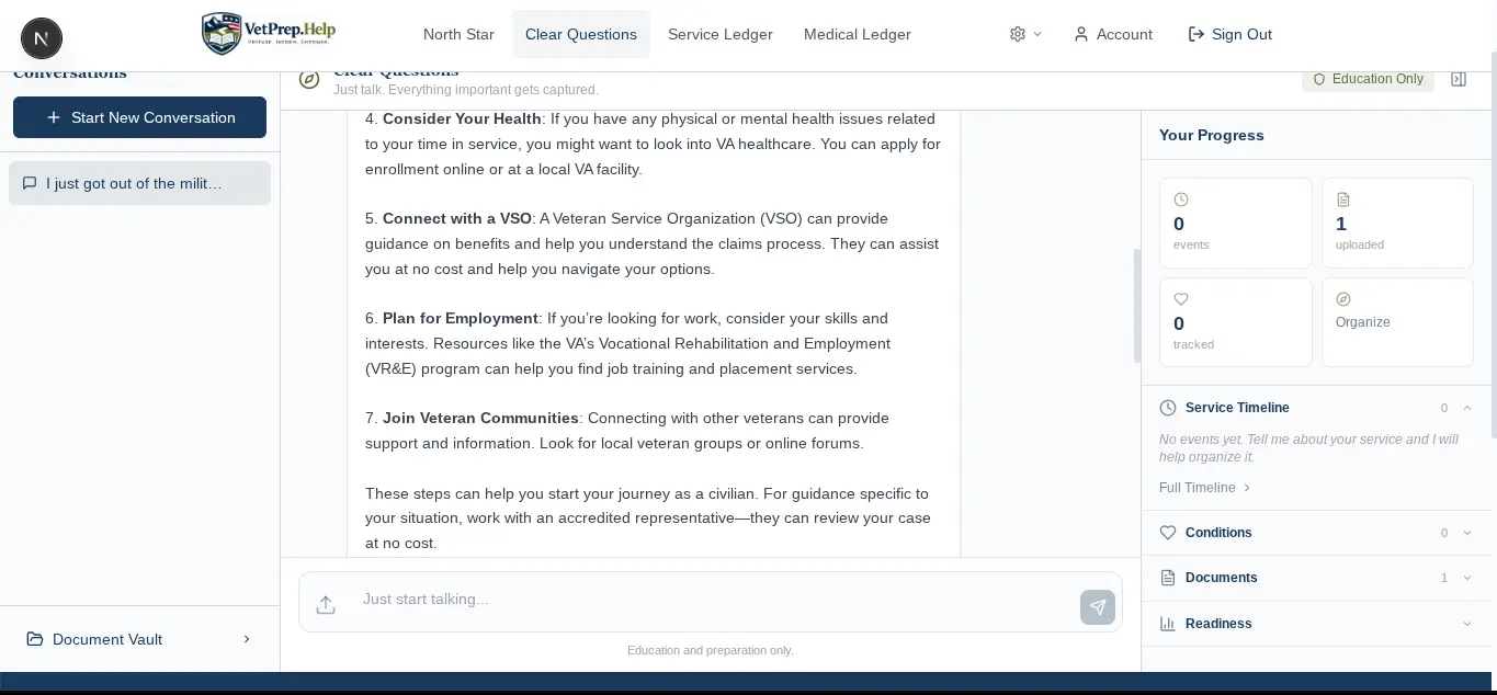 Screenshot 1 of VetPrep.Help