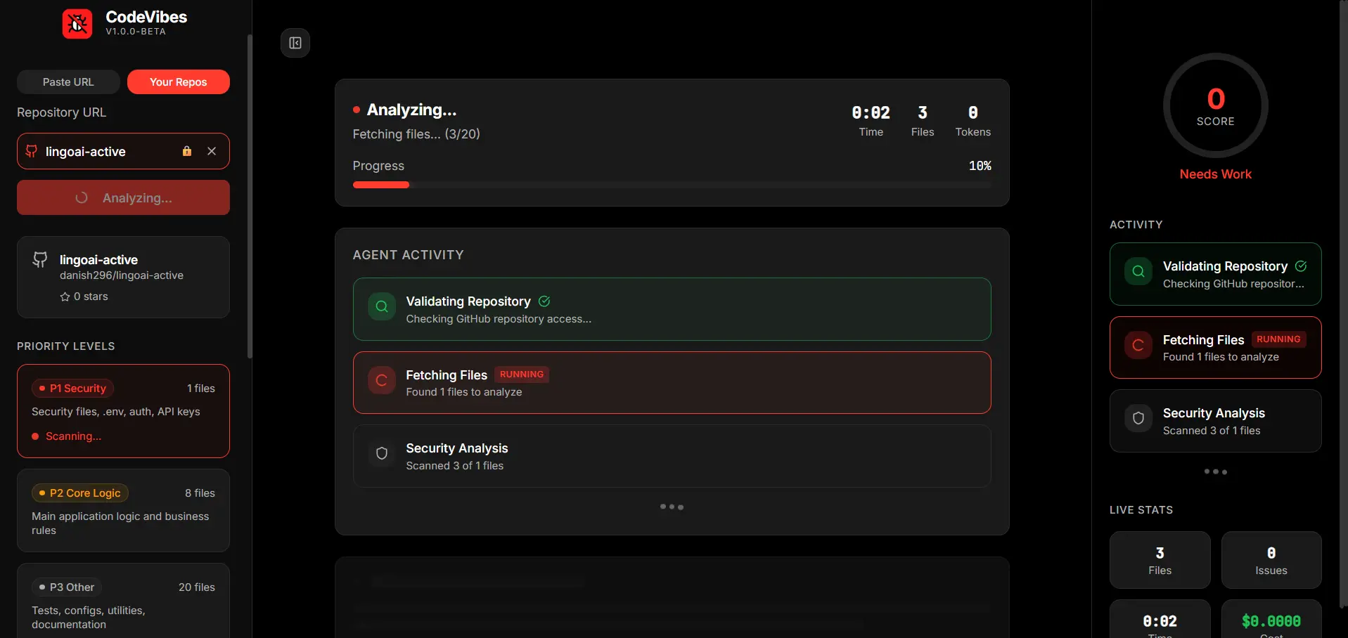Screenshot 2 of CodeVibes - AI Code Analysis