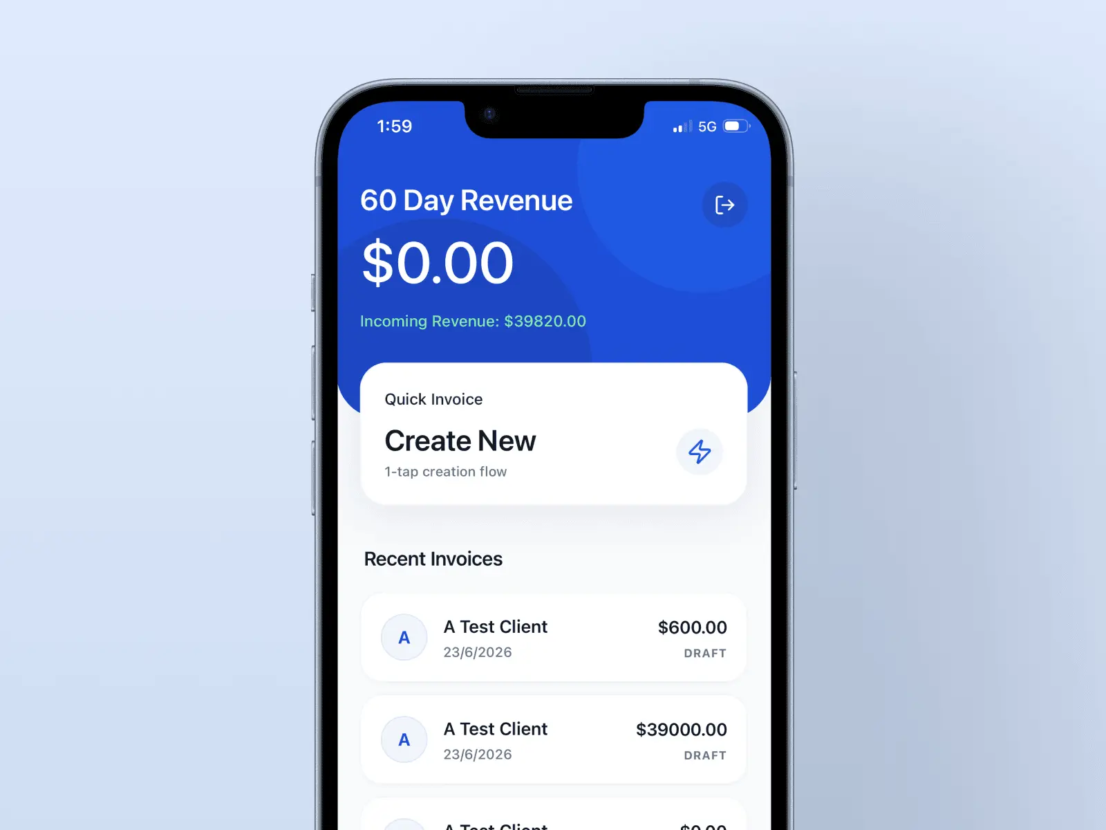 Screenshot 1 of Invoice Buddy