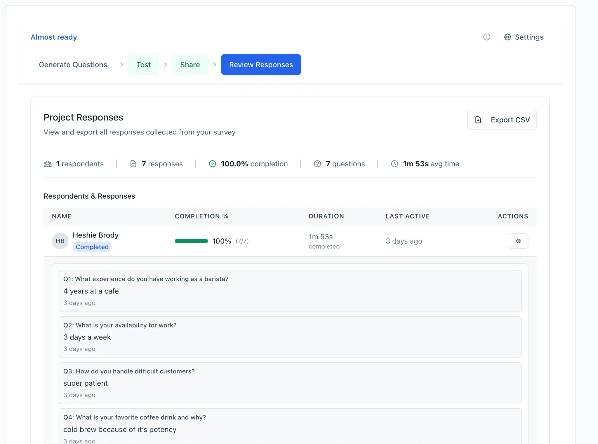 Screenshot 7 of Conversational Surveys