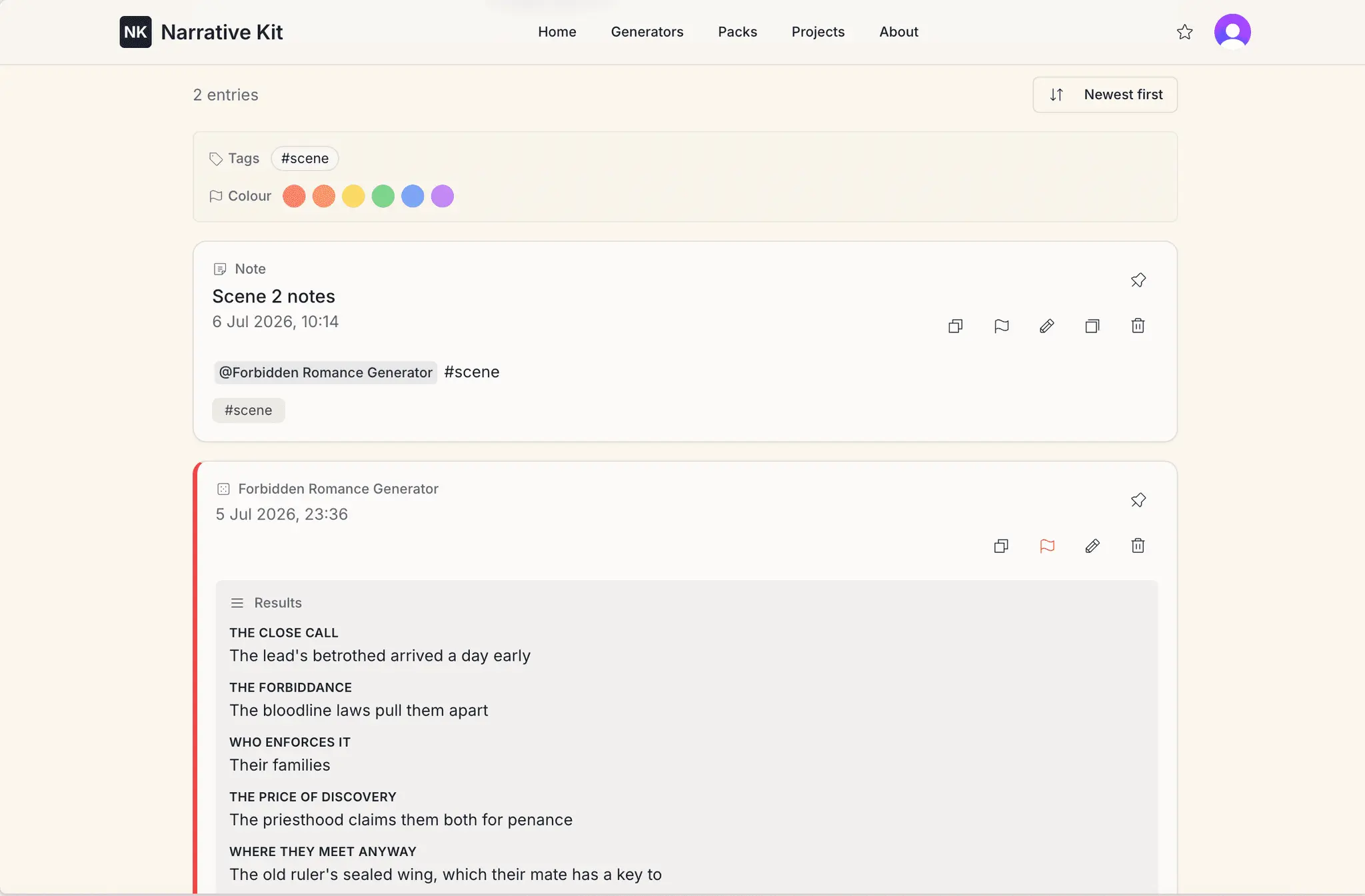 Screenshot 5 of Narrative Kit