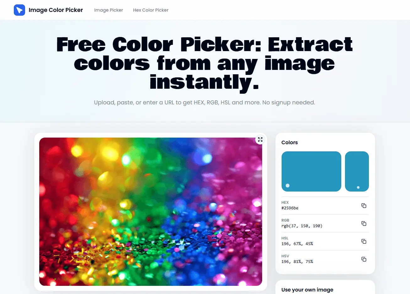Screenshot 1 of Image Color Picker