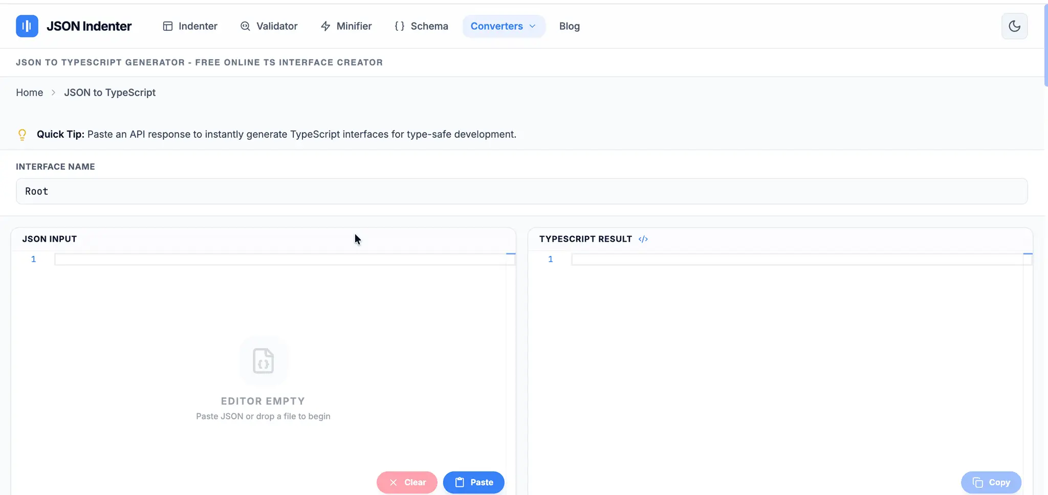 Screenshot 1 of JSON Indenter
