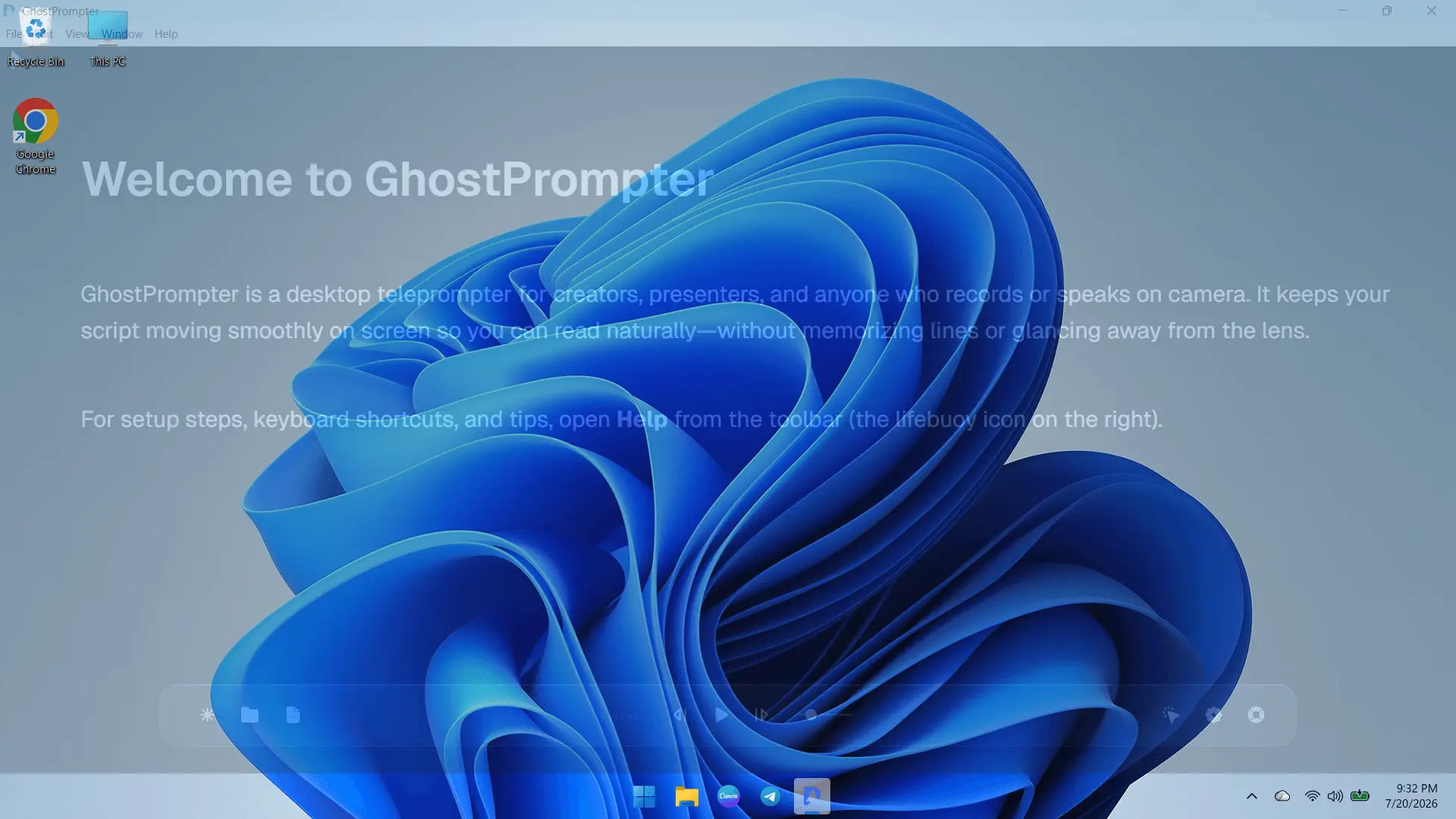 Screenshot 3 of GhostPrompter – Invisible Teleprompter