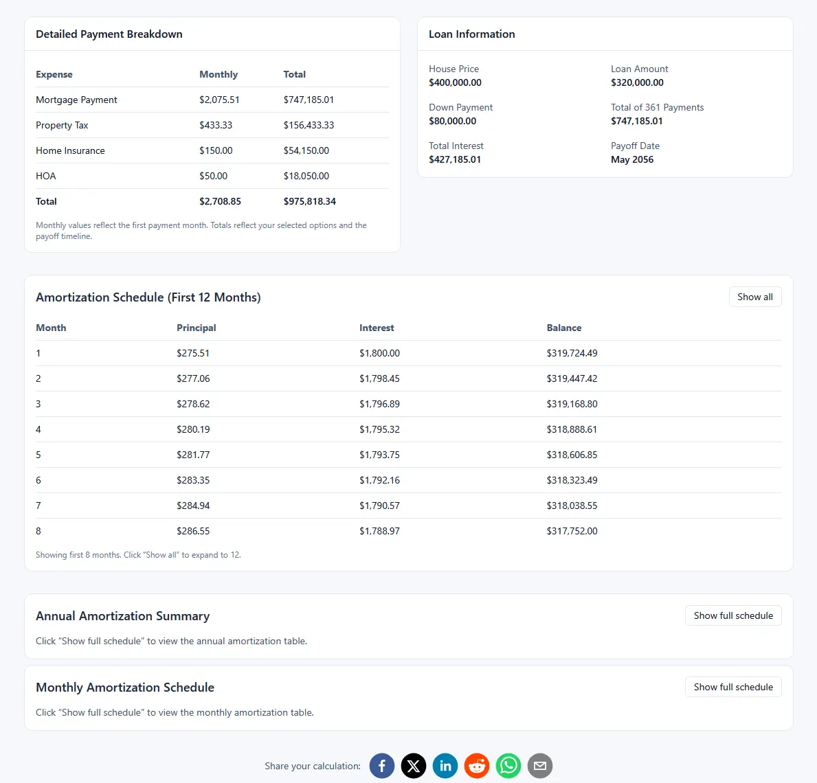Screenshot 2 of Mortgage Payment Calculator