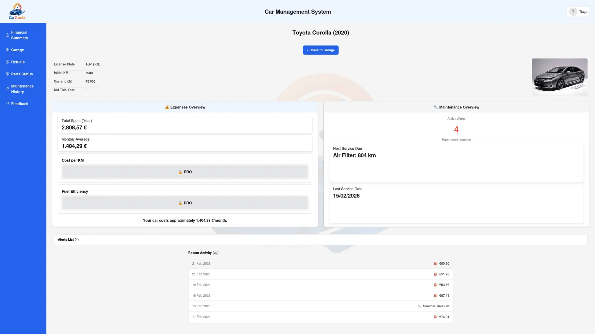Screenshot 2 of CarTrackr