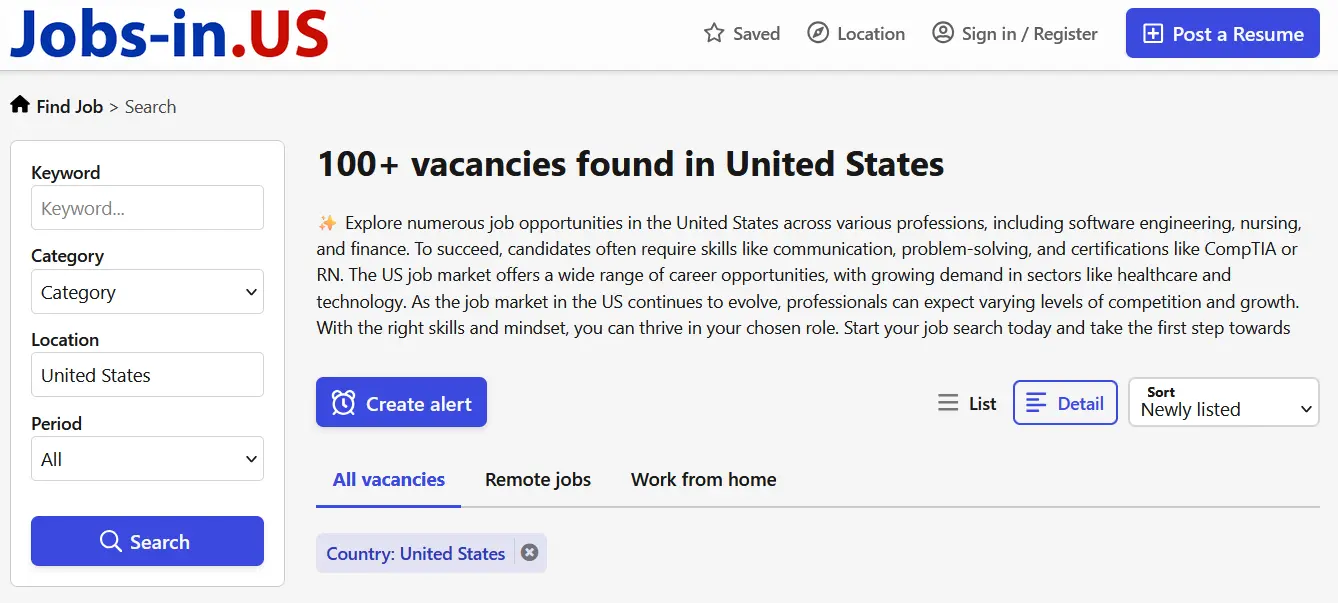 Screenshot 1 of Jobs-in US