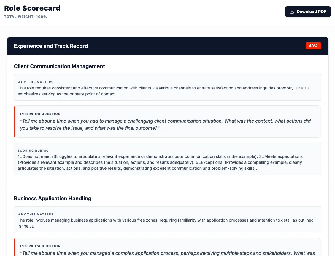 Screenshot 1 of HireLikeAPro