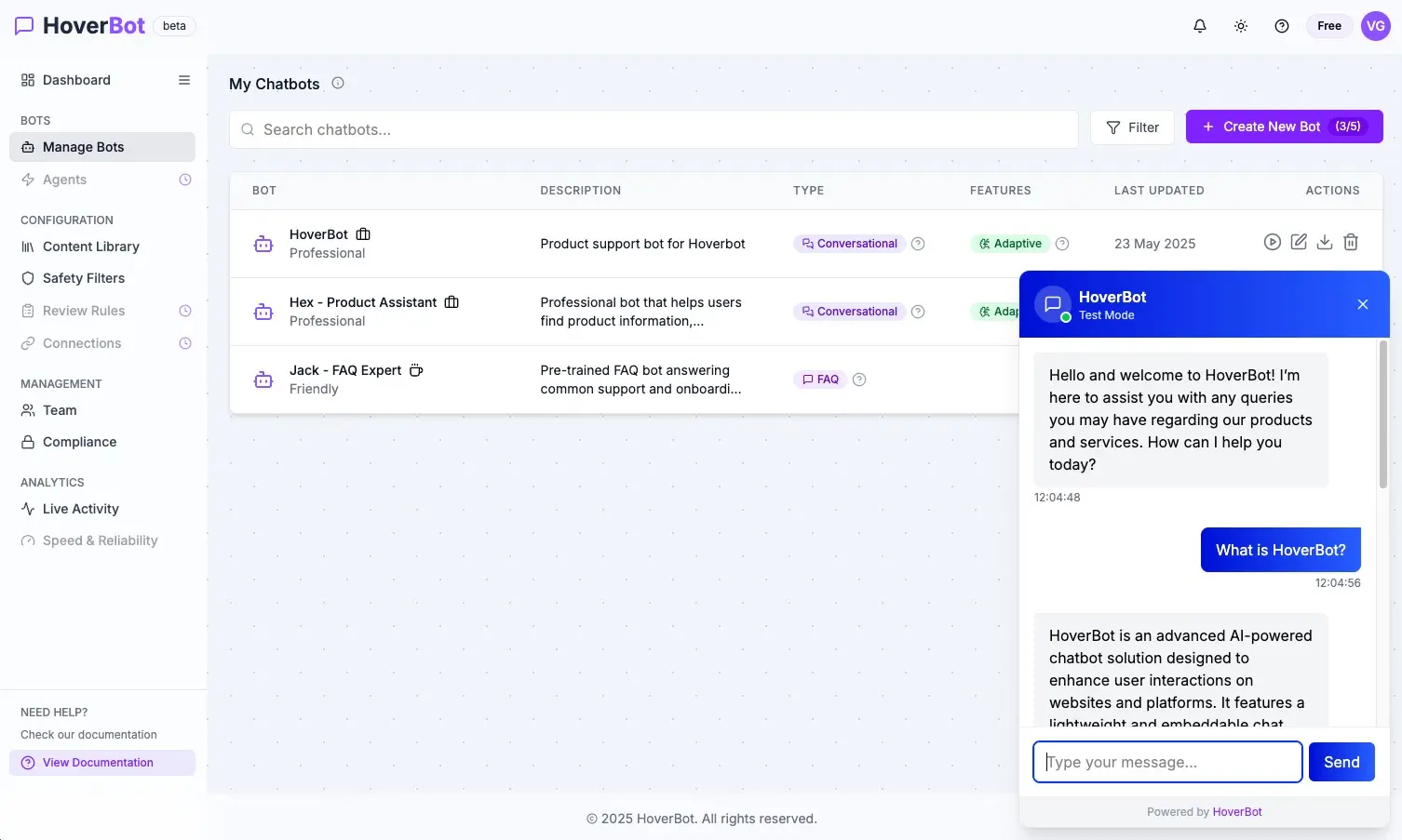 Screenshot 1 of HoverBot
