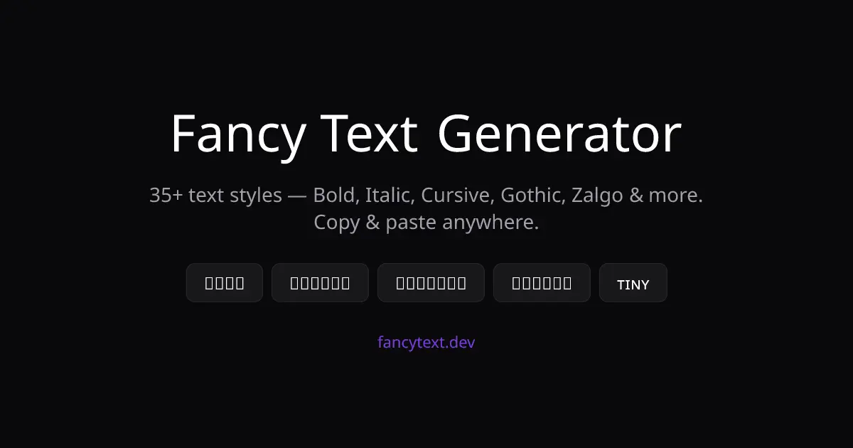 Screenshot 1 of Fancy Text Generator