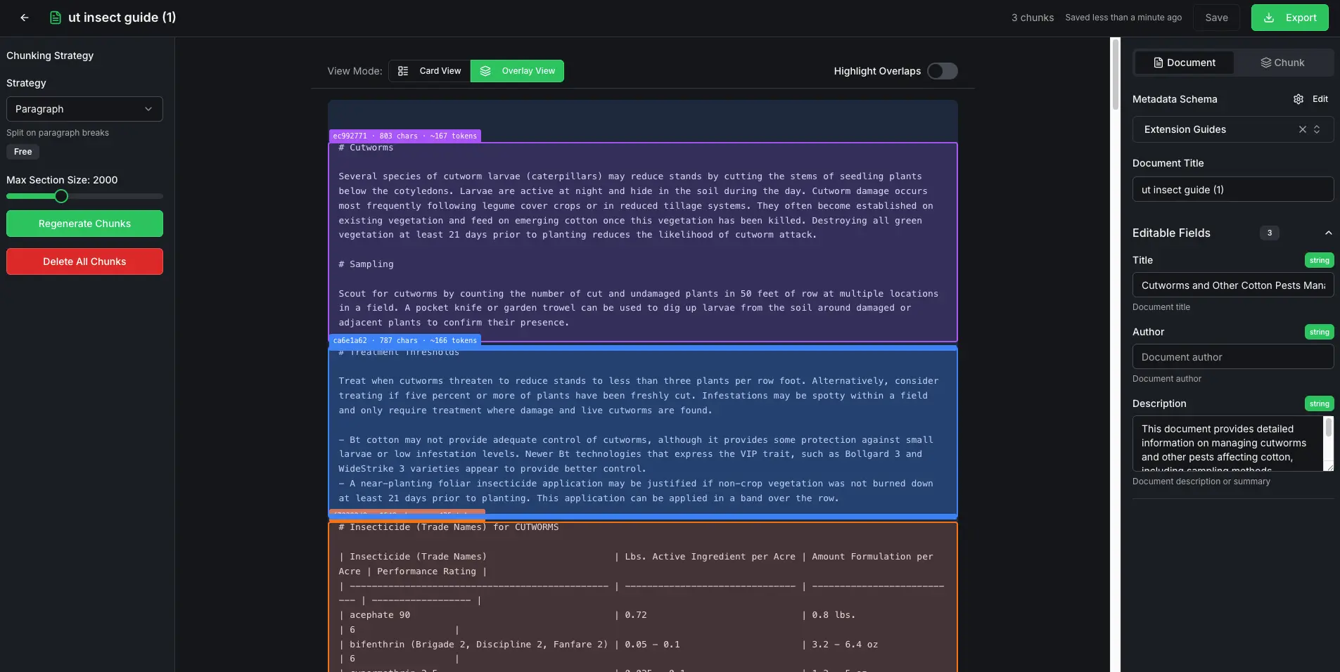 Screenshot 2 of ChunkForge — Contextual Document Studio