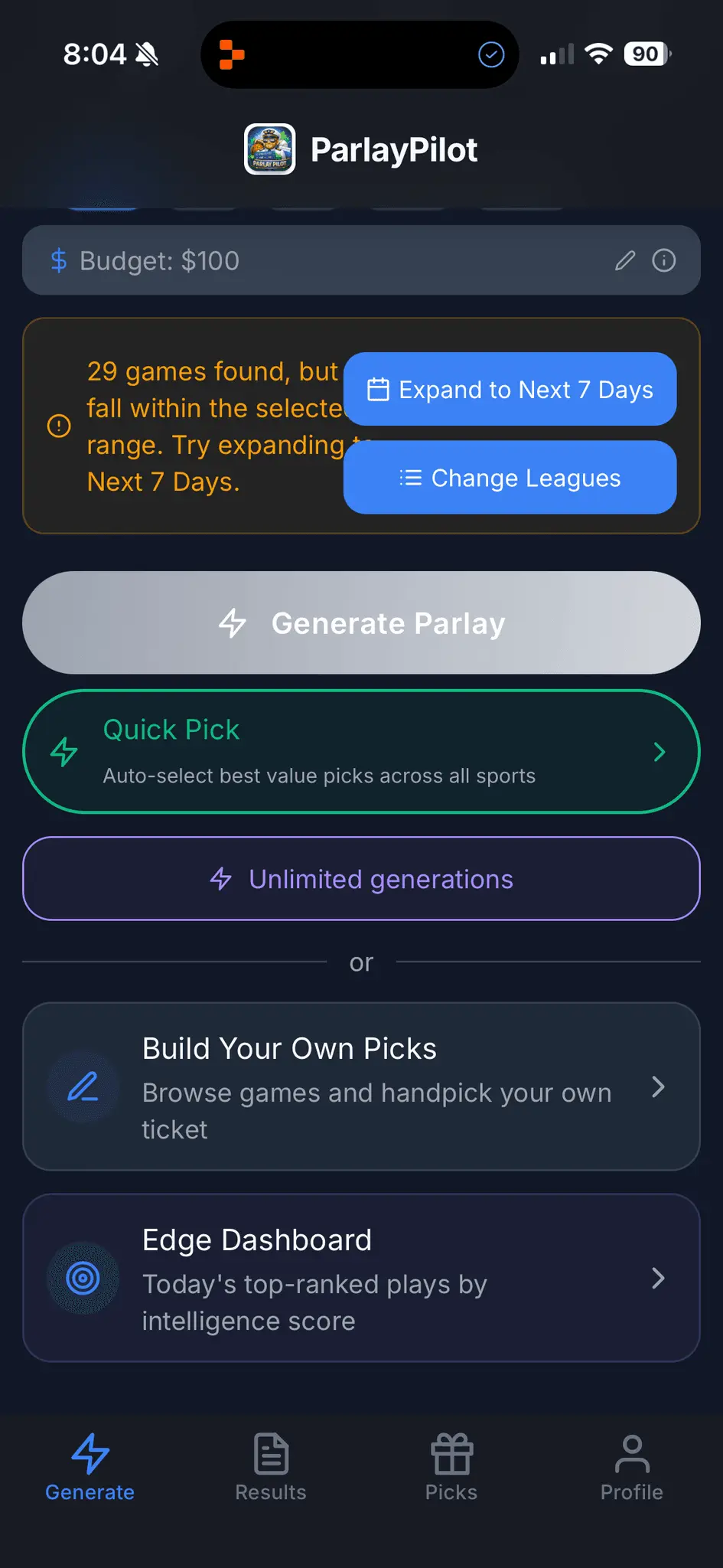 Screenshot 2 of Parlay Pilot