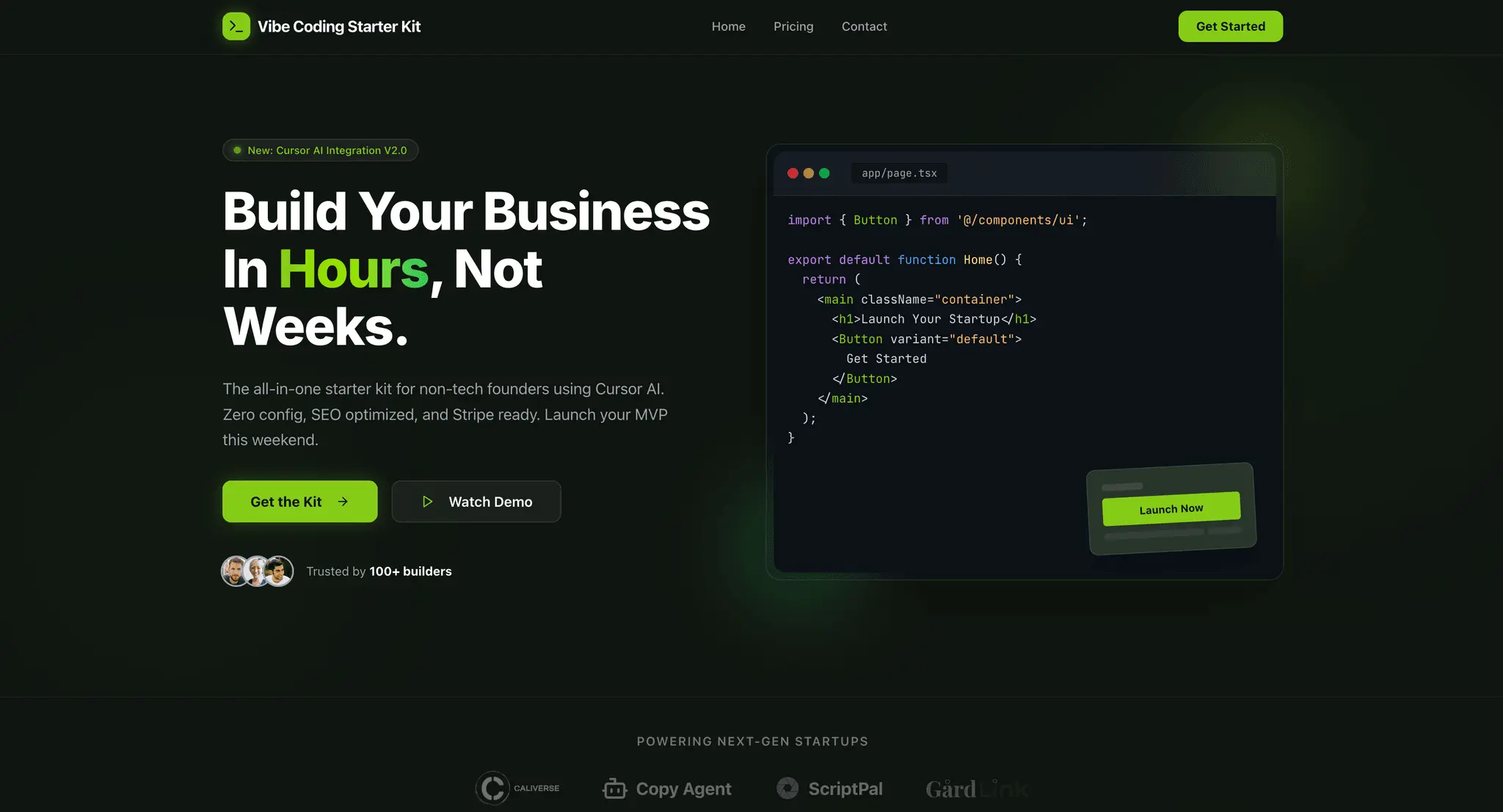 Screenshot 1 of Vibe Coding Starter Kit